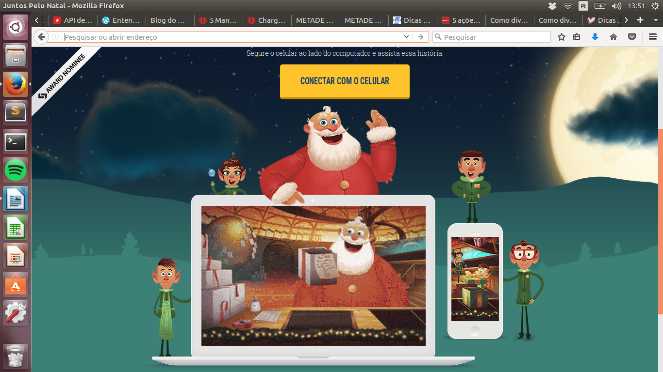 Screenshot de campanha de Natal do Banco Sicredi